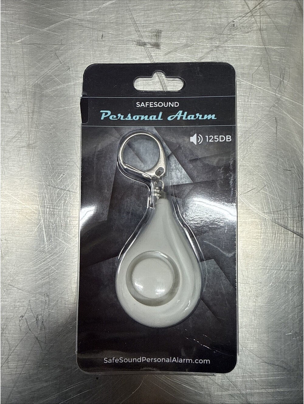 NEW Personal Safety Alarm Keychain White 125 Decibel Pull Chain Activation